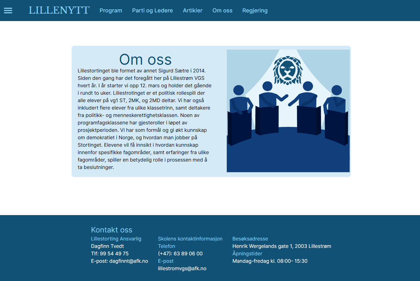 Skolenettsted med CMS